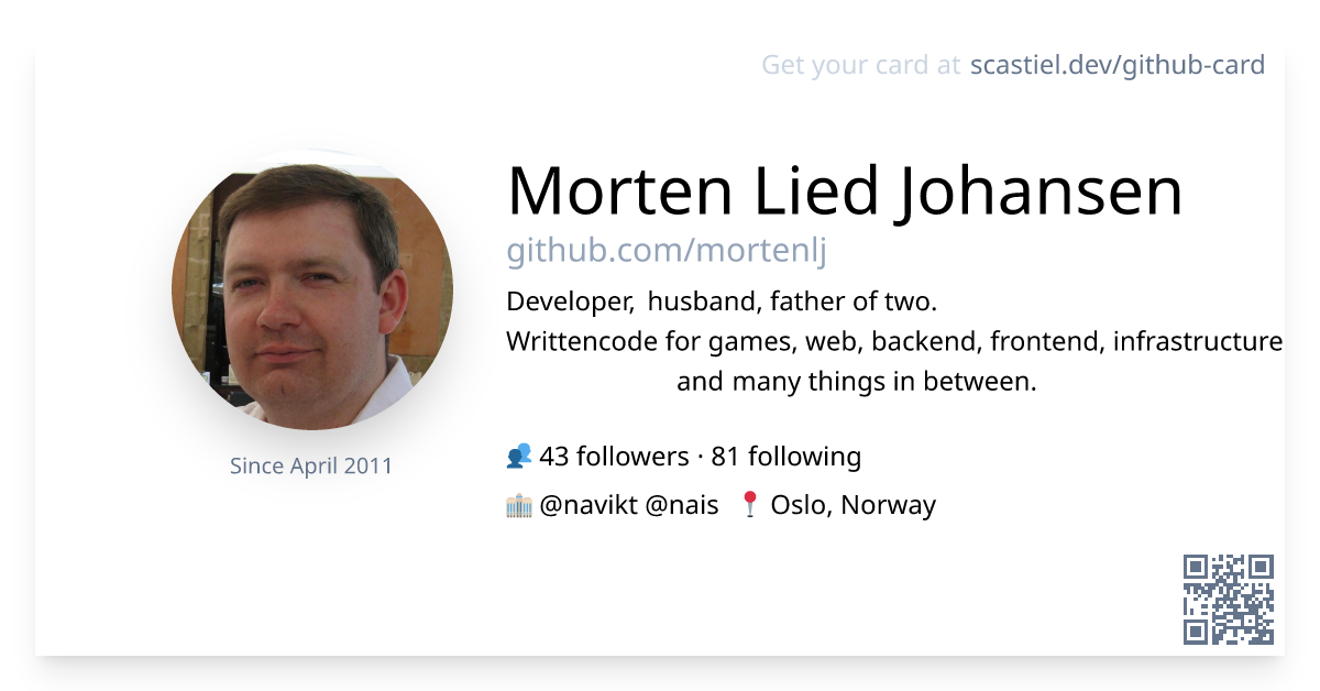 My GitHub "business card"