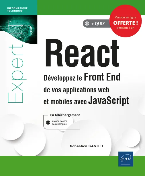 Cover of React: Développez le Front End de vos applications web et mobiles (…)