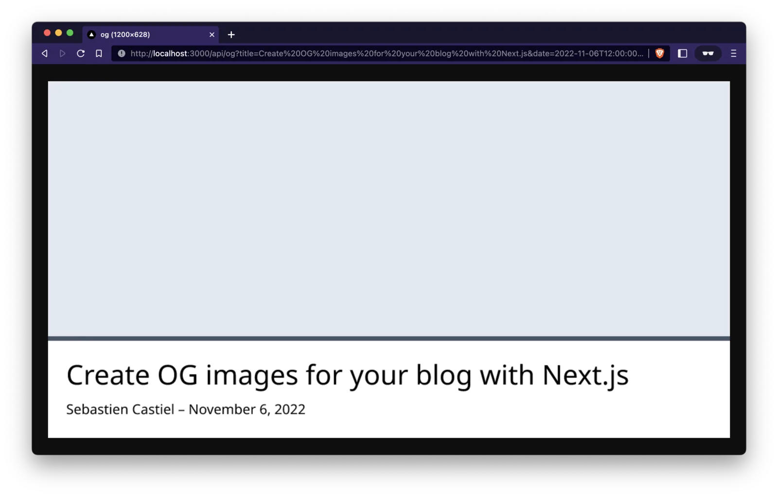 First version of our OG image