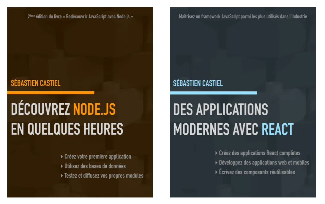 My first eBook (left) and the new one (right).<br/>I took the opportunity to make similar covers!