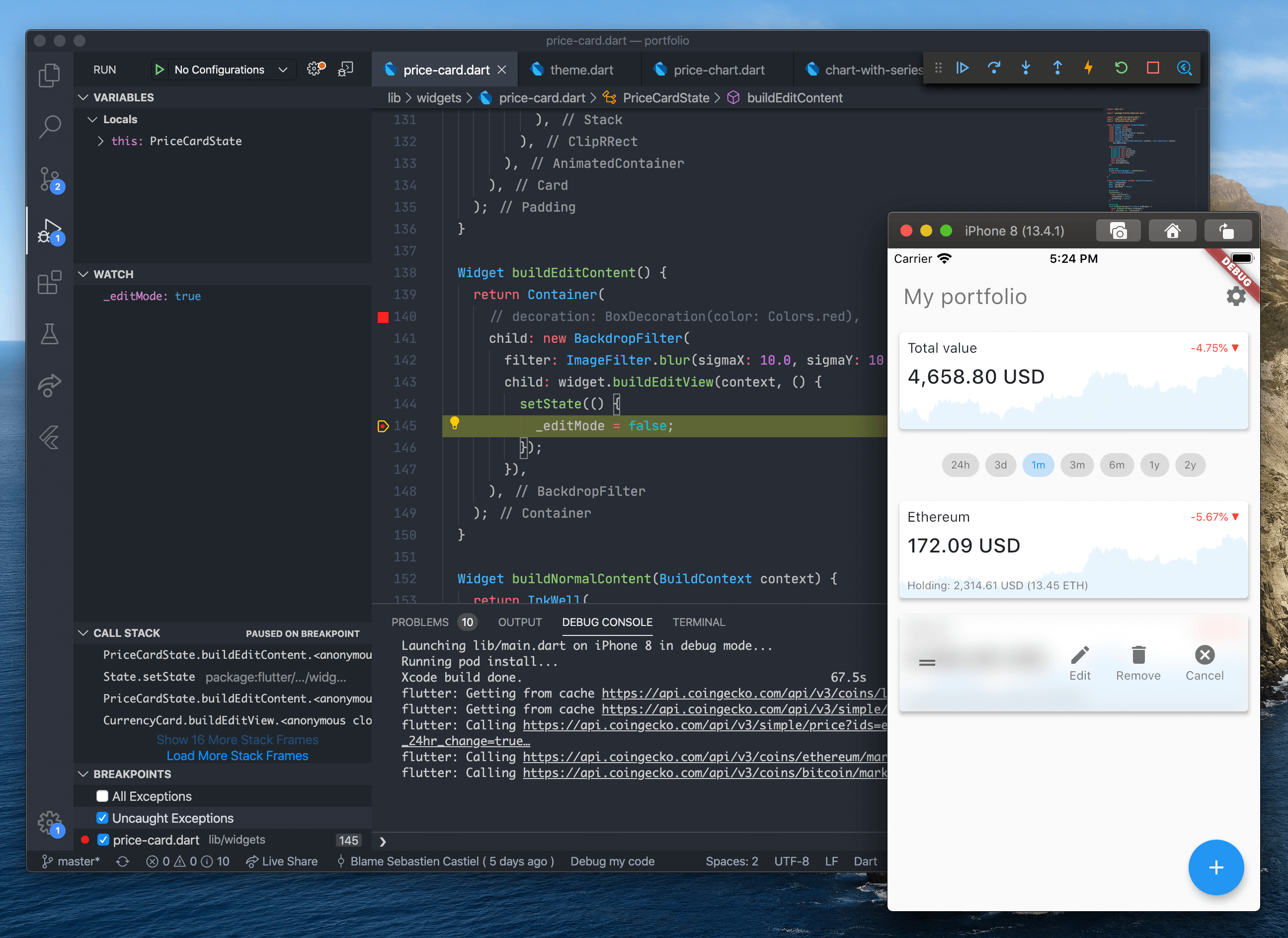 VSCode is perfect to develop with Flutter